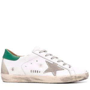 WORN ONCE Golden Goose Superstar Sneakers | White and Green